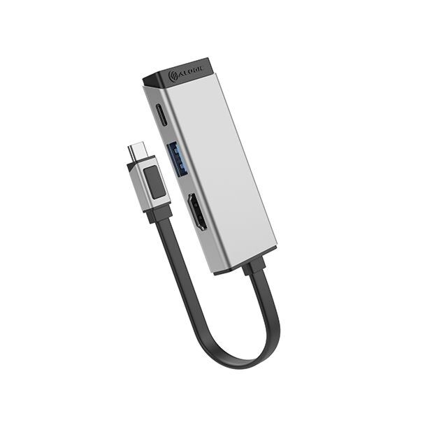 Alogic ULCHDACPD-SGR MagForce TRIO USB-C 3-in-1 HDMI Mini Hub with 100W Charging Passthrough