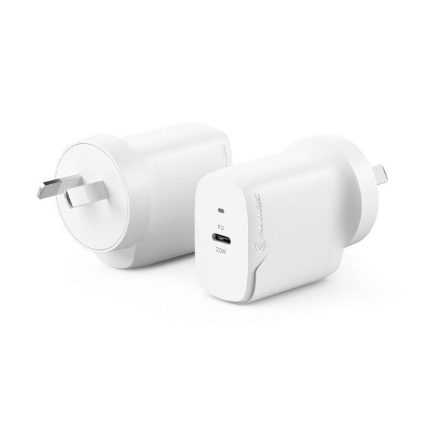 Alogic WC1X20-ANZ 1x20 Rapid Power 20w USB-C Compact Wall Charger