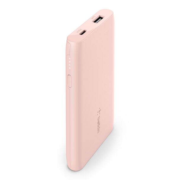 BELKIN BPB004BTC00 POWER BANK, 5K mAh, USB-C (1), USB-A (1), ROSE GOLD, 2 YR WITH CEW