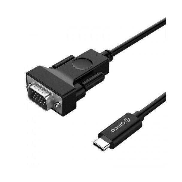 Orico ORICO-XC-202-18-BK Type-C to VGA Adapter Cable, 1.8M, 1920*1080 /60HZ