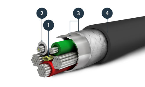 Graphic showing the inner structure of the Lightning cable