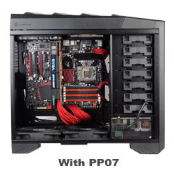 Inside of computer with PP07 cables