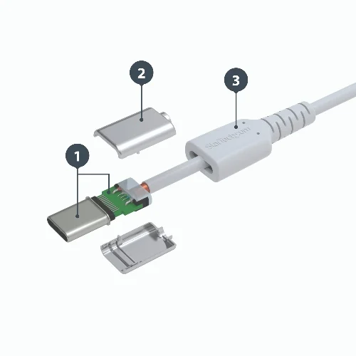 Graphic showing the inner structure of the Lightning cable