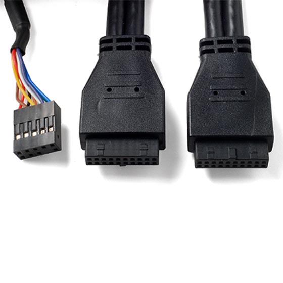 Internal cables( 2 x 19pin adapter cable and audio connectors)