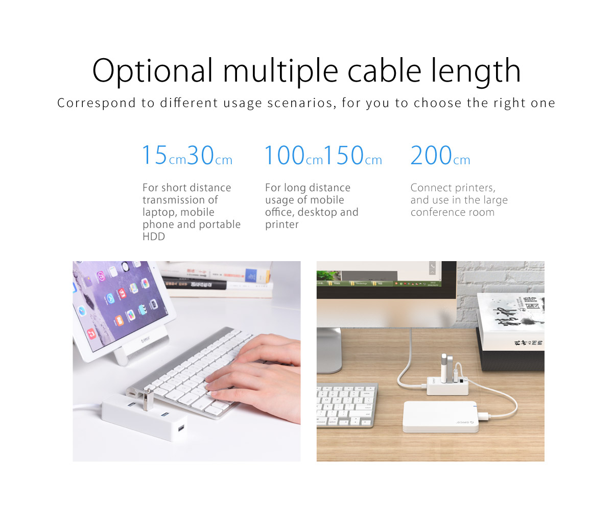 Optional multiple cable length